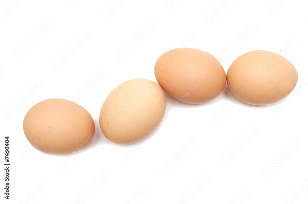 eggs isolated on white