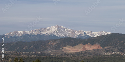 Billede på lærred Pikes Peak at Colorado Springs Colorado