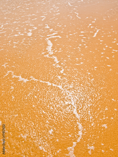 Waves on the gilded sand