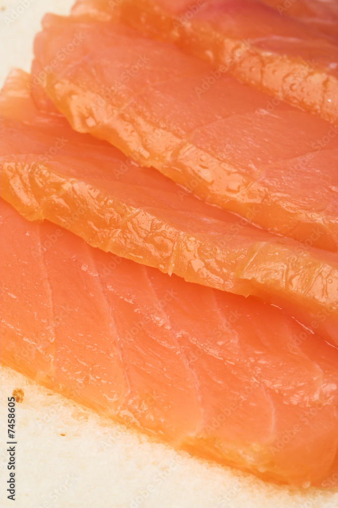 Salmon slices