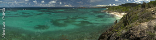 Panorama d'une plage des antilles