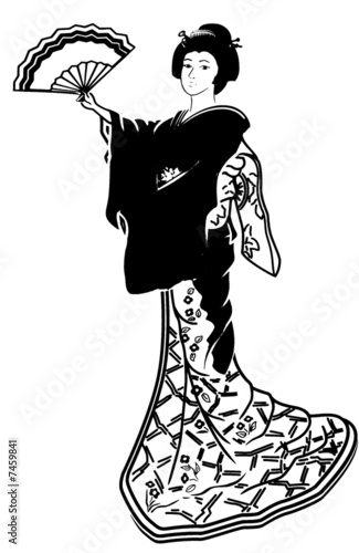 dessin geisha