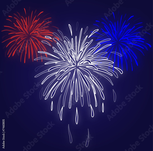 Fireworks Blue Background