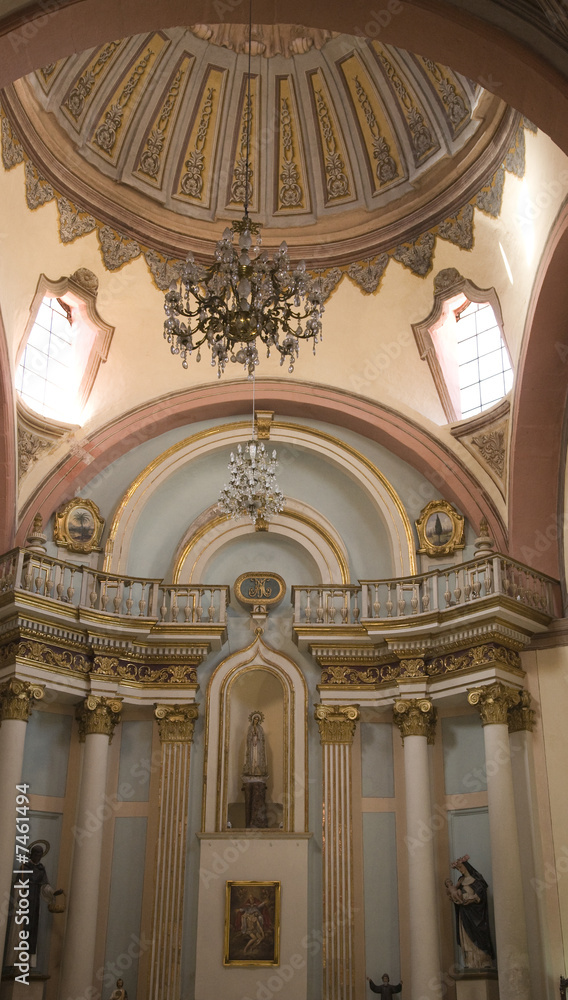 Santo Domingo Temple Church Dome Altar Interior Queretaro Mexico