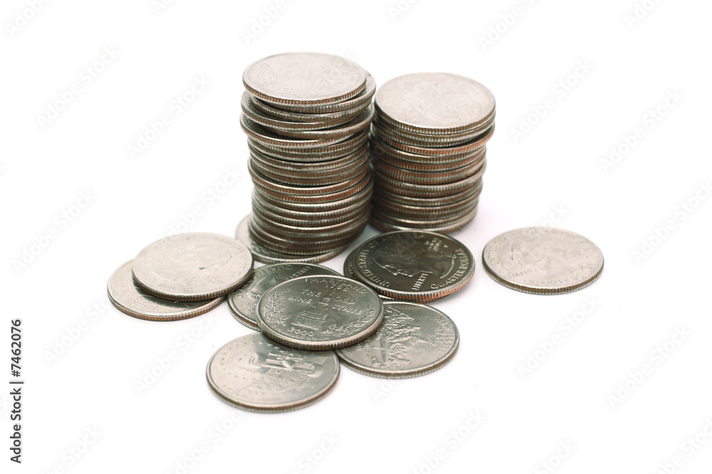 pile of US Coins pile of US Coins