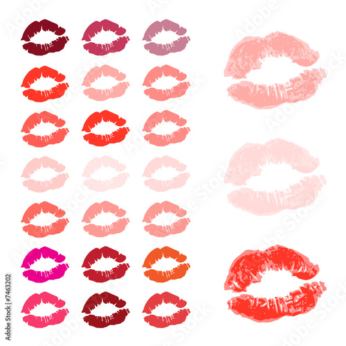 Lips  kiss colored