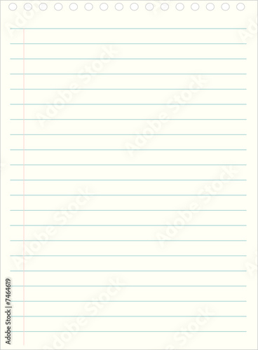 Feuille de bloc notes
