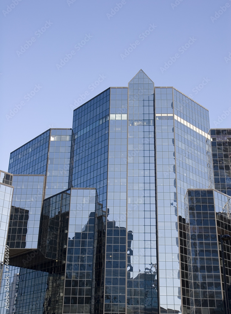 Blue Glass Reflective Financial Center