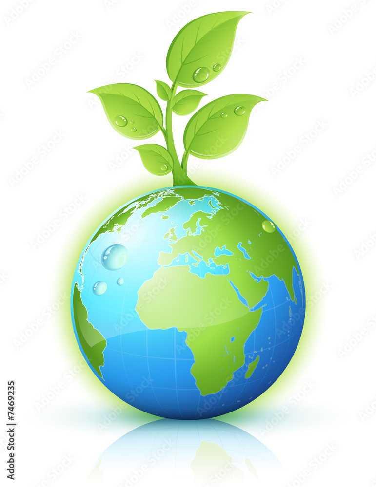 Planète terre et plante