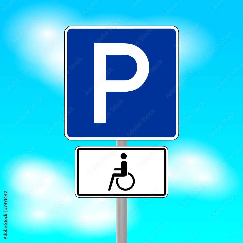 verkehrszeichen behinderten-parkplatz verkehrszeichen behinderten-parkplatz