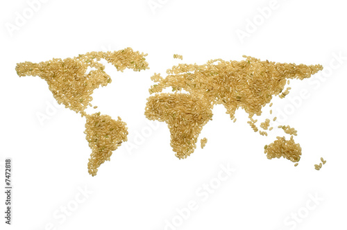 Brown rice world map