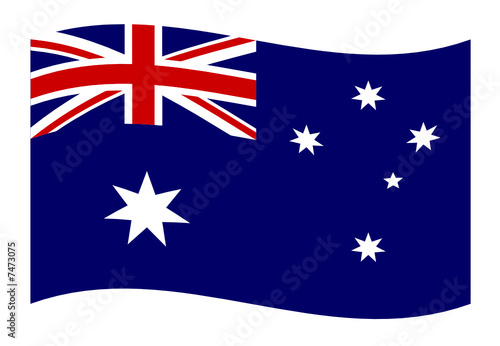 australien fahne welle