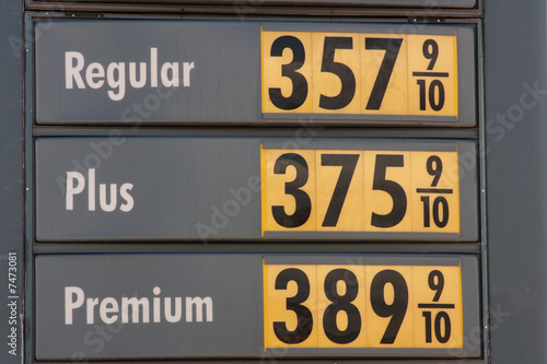 Gasoline Price Sign
