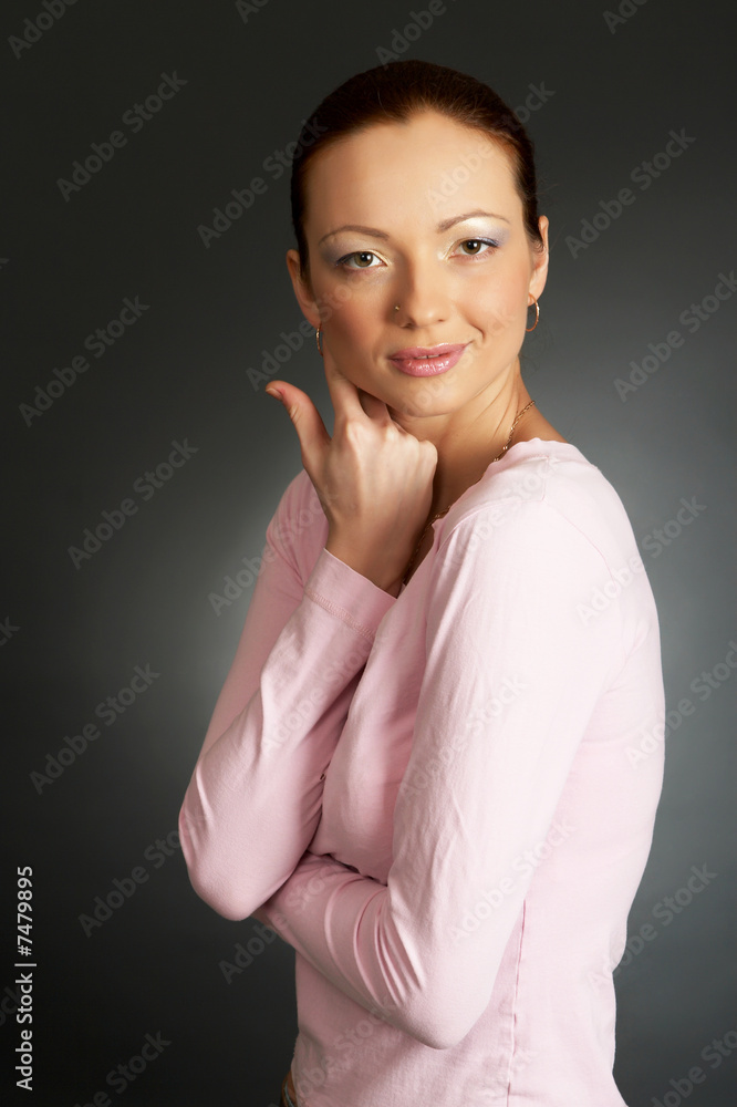 Obraz premium sexy woman on a dark background