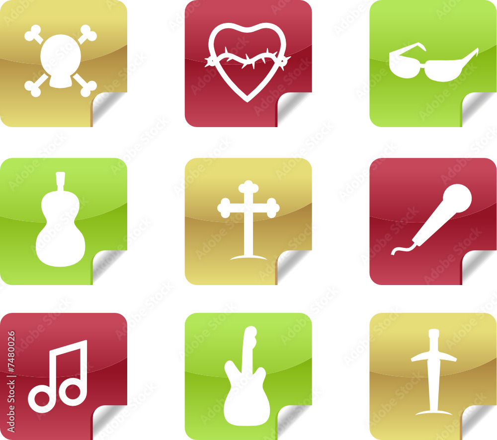 Web 2.0 und Blog Icons #6 - Rock / Heavy Metal / Rock'n'Roll Web 2.0 und Blog Icons #6 - Rock / Heavy Metal / Rock'n'Roll