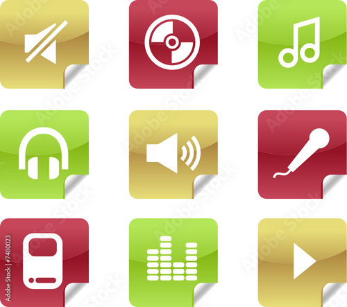 Music und Audio Icons für Websites / Blog
