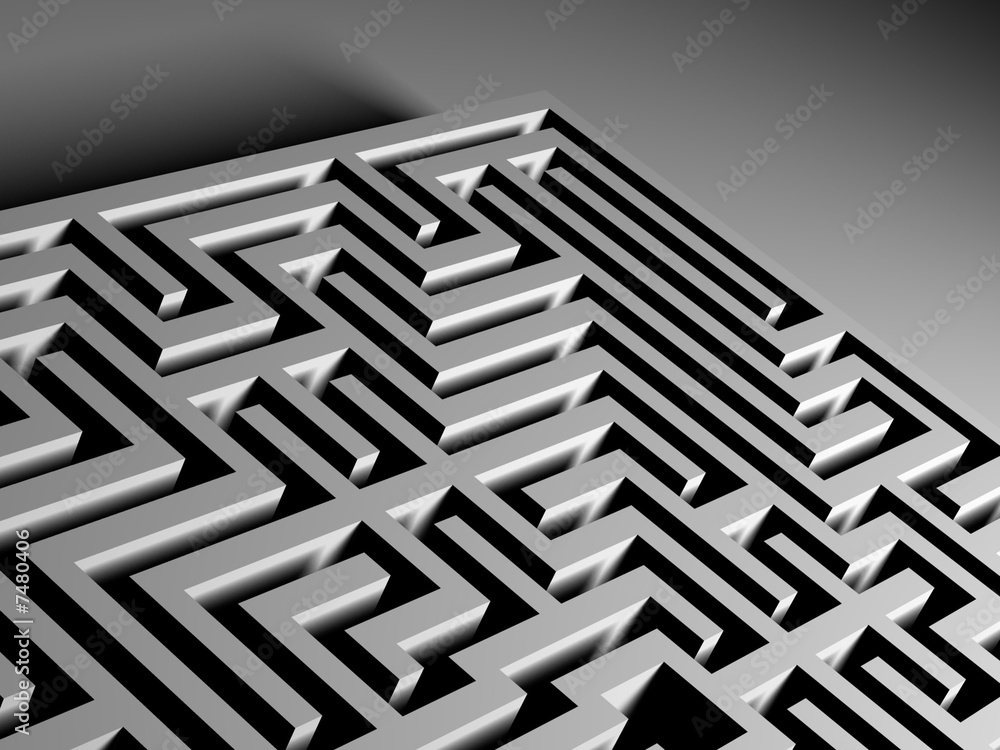 detail of maze or labyrinth