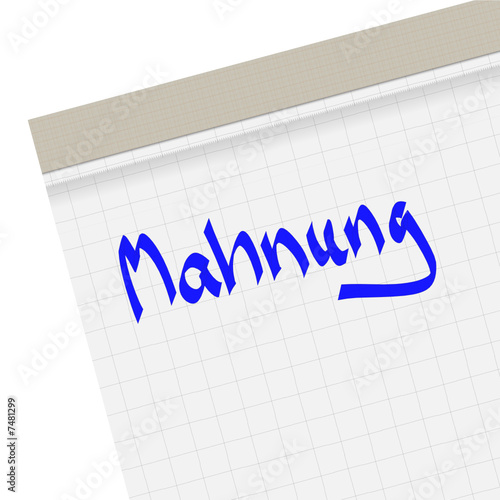 notizblock mahnung
