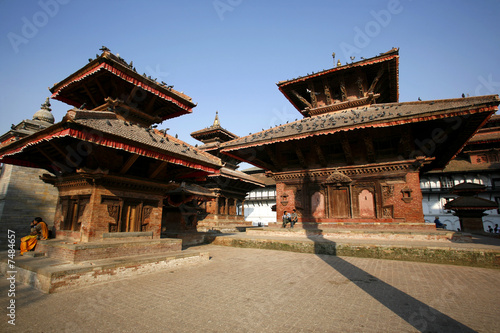 pagodas in durbar square in kathmandu, nepal photo
