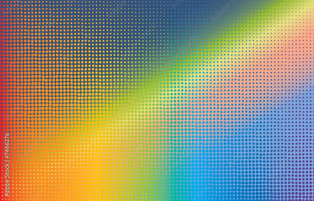 Rainbow halftone abstract background.