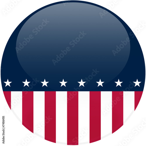 Political Button with Copy Space