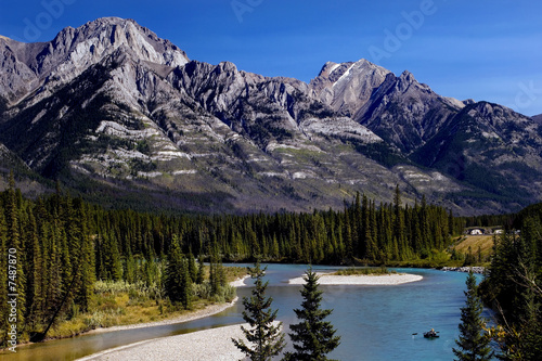 Bow River in Banff National park, Canadian Rockies #7487870