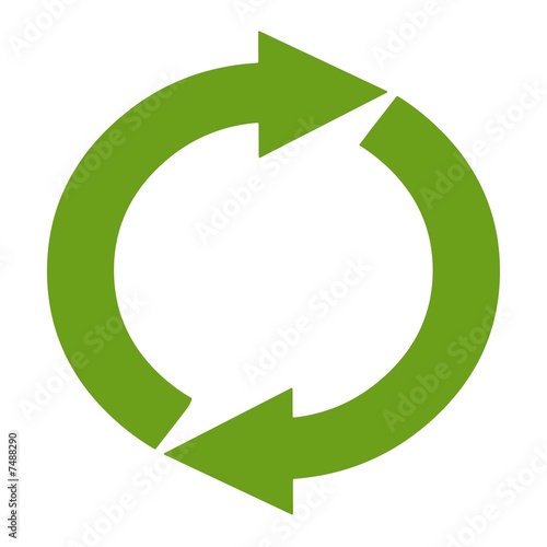 Blank recycling symbol sign environment