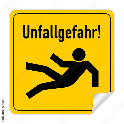 schild unfallgefahr