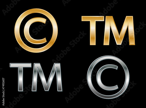 Copyright and Trademark symbols (2D)