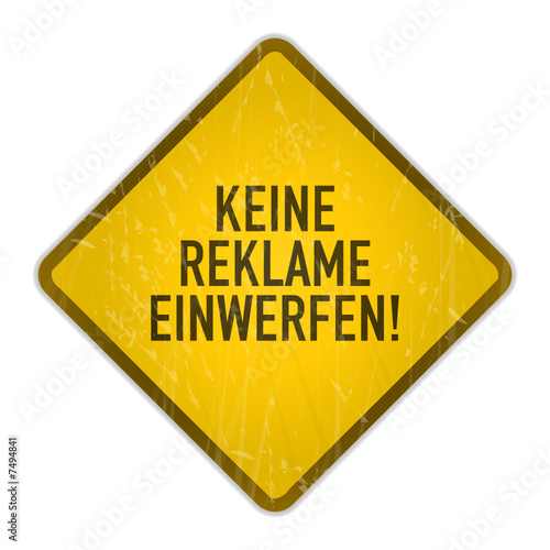 schild keine reklame einwerfern!