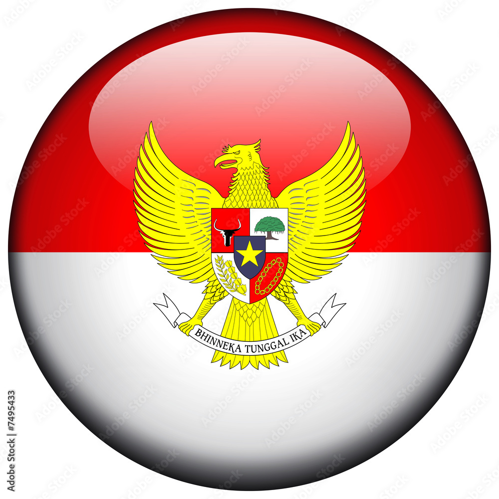 Drapeau Indonésie 3D Armoiries Stock Illustration | Adobe Stock