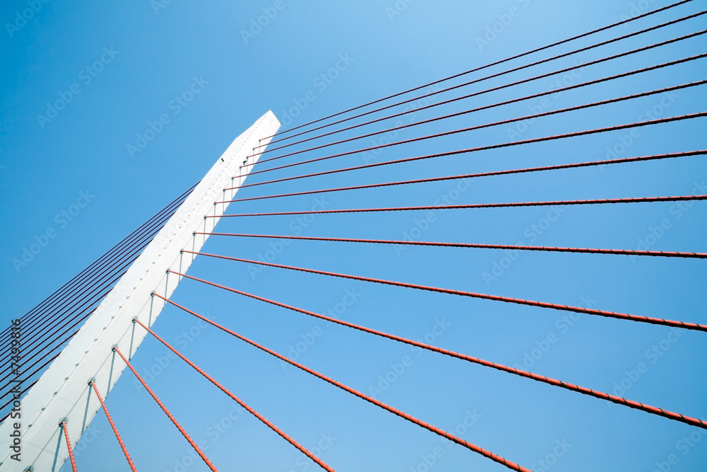 Fototapeta premium pier of a suspension bridge