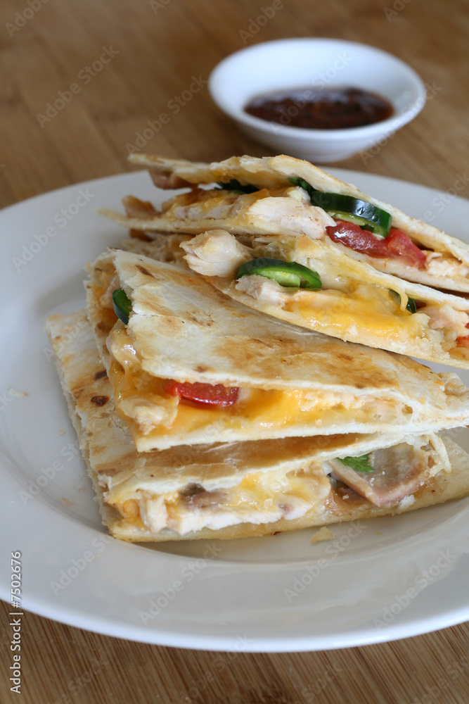 Chicken and Cheese Quesadilla Chicken and Cheese Quesadilla