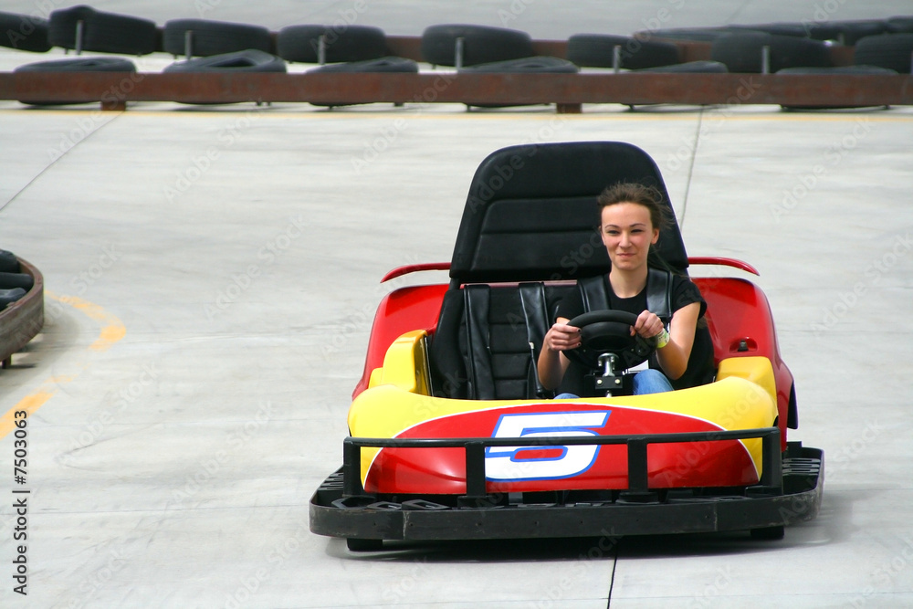 Teenager on the Go Cart Teenager on the Go Cart