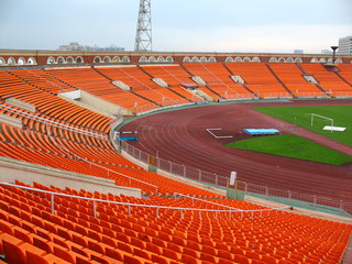 Papier peint photo Football Stade de football moderne illuminé  © NVoloshyn