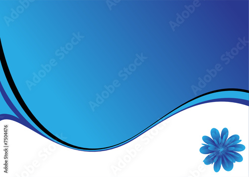 abstract blue and white background with a floral theme