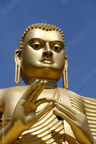 sri lanka statue de bouddha dorée