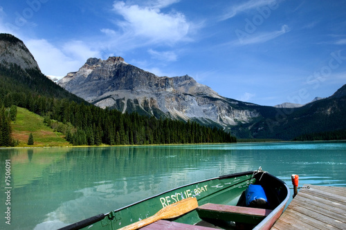 Emerald lake in Yoho national park, Canadian Rockies