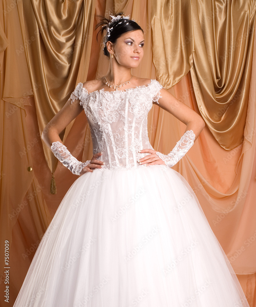 The bride and dress