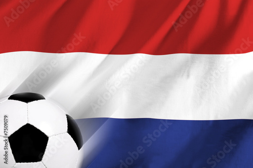 Soccer ball and Netherland flag