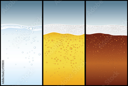 Water, Beer, Cola