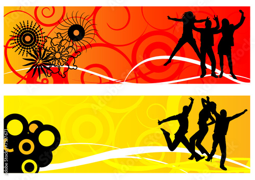 happy dancing people