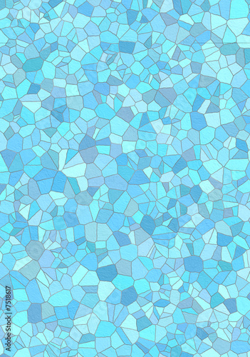 Blue mosaic tiles