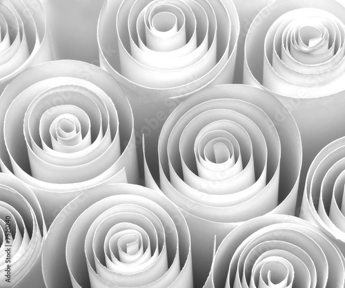 White paper rolls