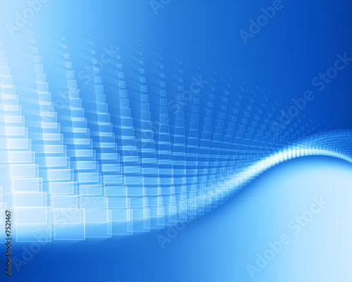 abstract blue squares