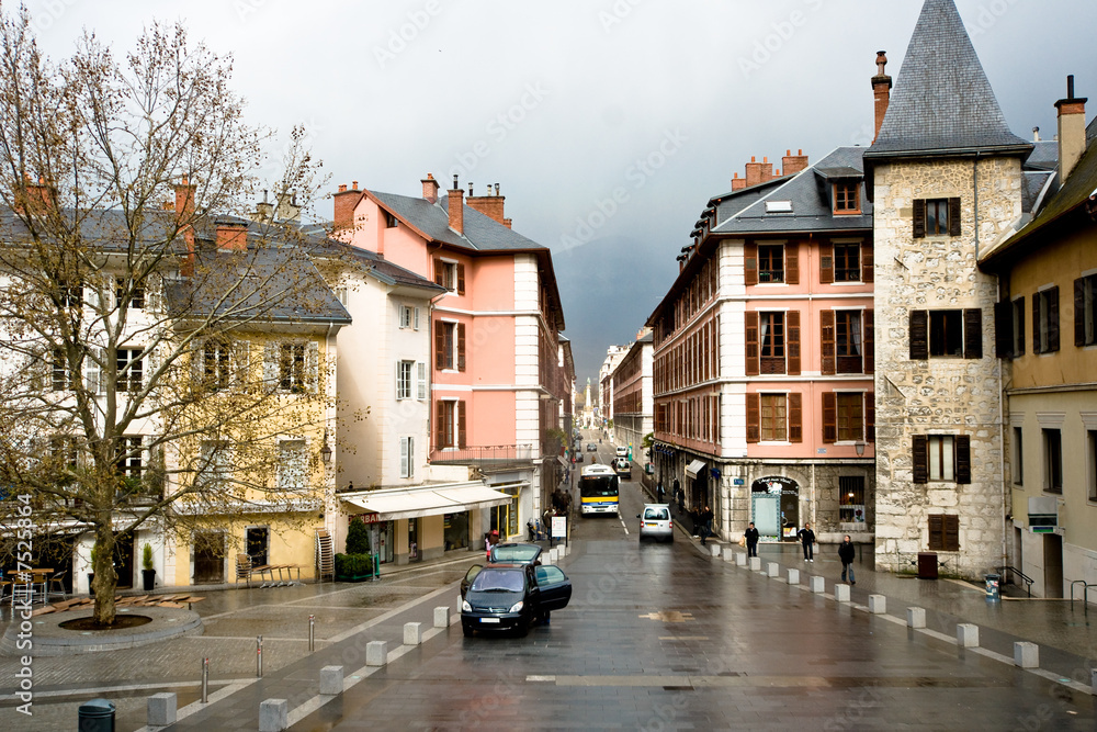 Rue de Boigne à Chambéry en Savoie