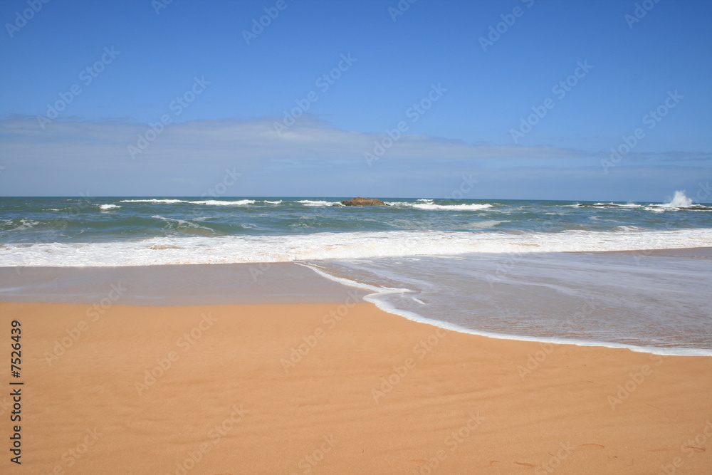 Plaqe de sable de l'océan atlantique