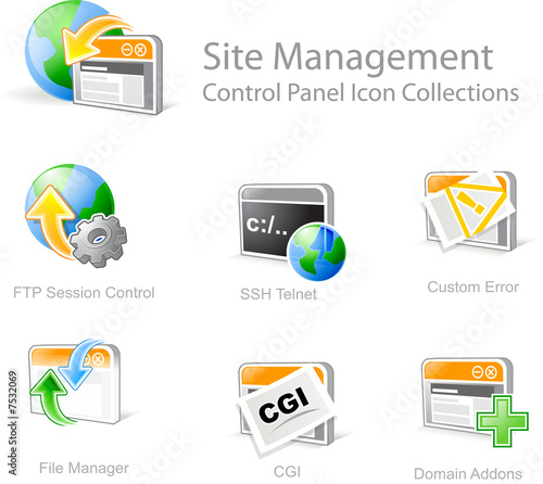 site management - control panel icon set 4