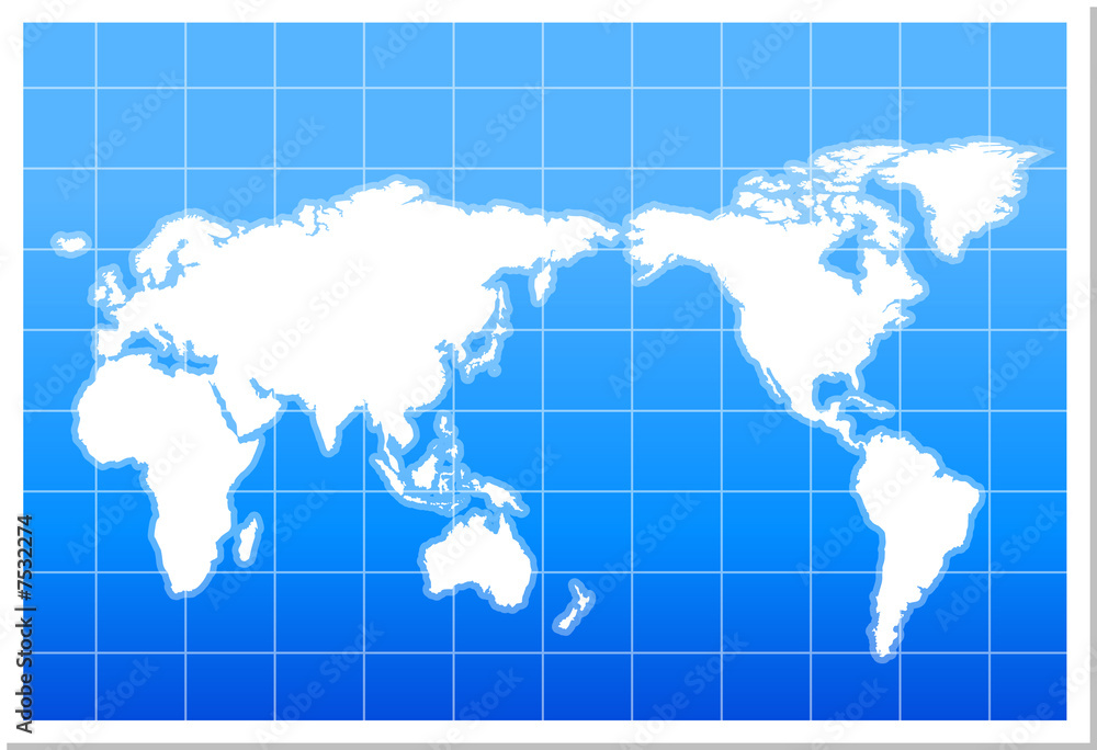 2D Global Map - blue version