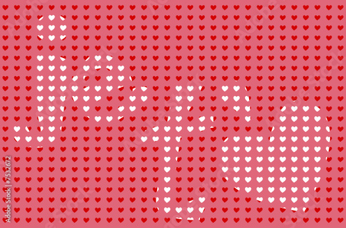 Je t'aime (en forme de coeurs) / St Valentin, Fête des Mères ...